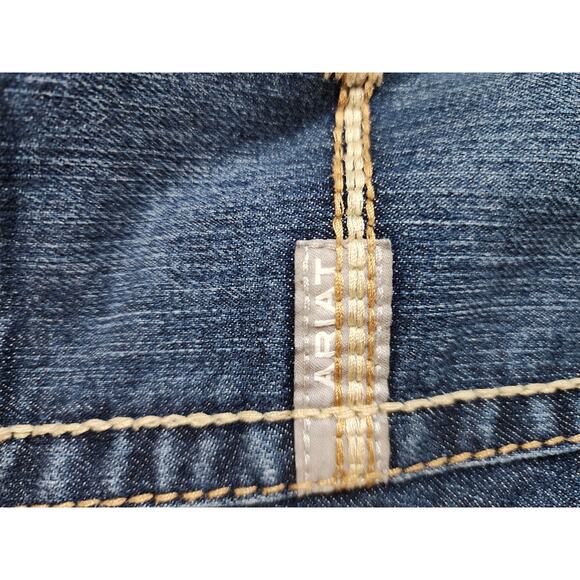 ARIAT Rebar Mid-Rise Boot Cut Women's Denim Jeans Siize 34R - Picture 4 of 9